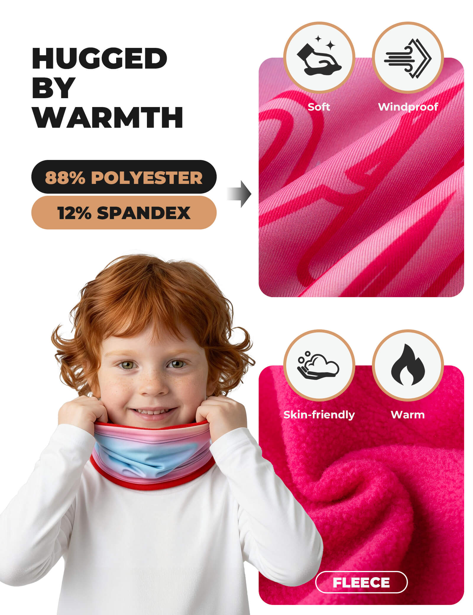 Kids Fleece Warm Face Cover & Neck Gaiter - OVERLANDERS Outfitter