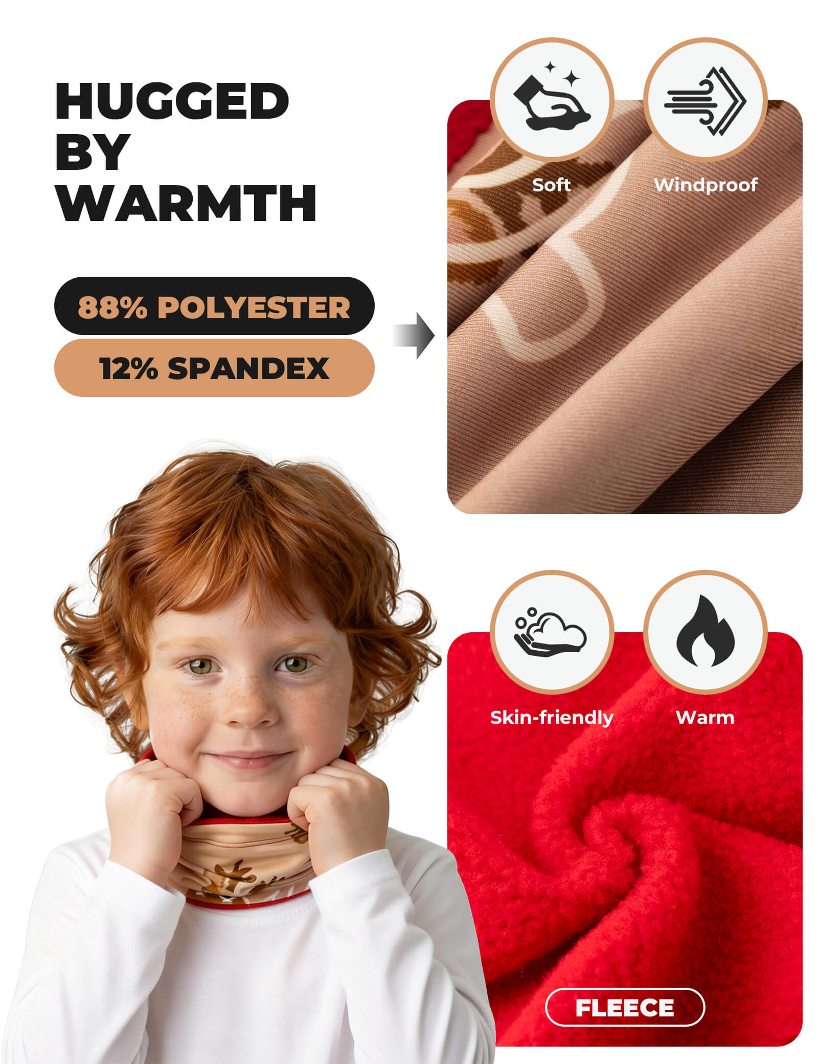Kids Fleece Warm Face Cover & Neck Gaiter - OVERLANDERS Outfitter