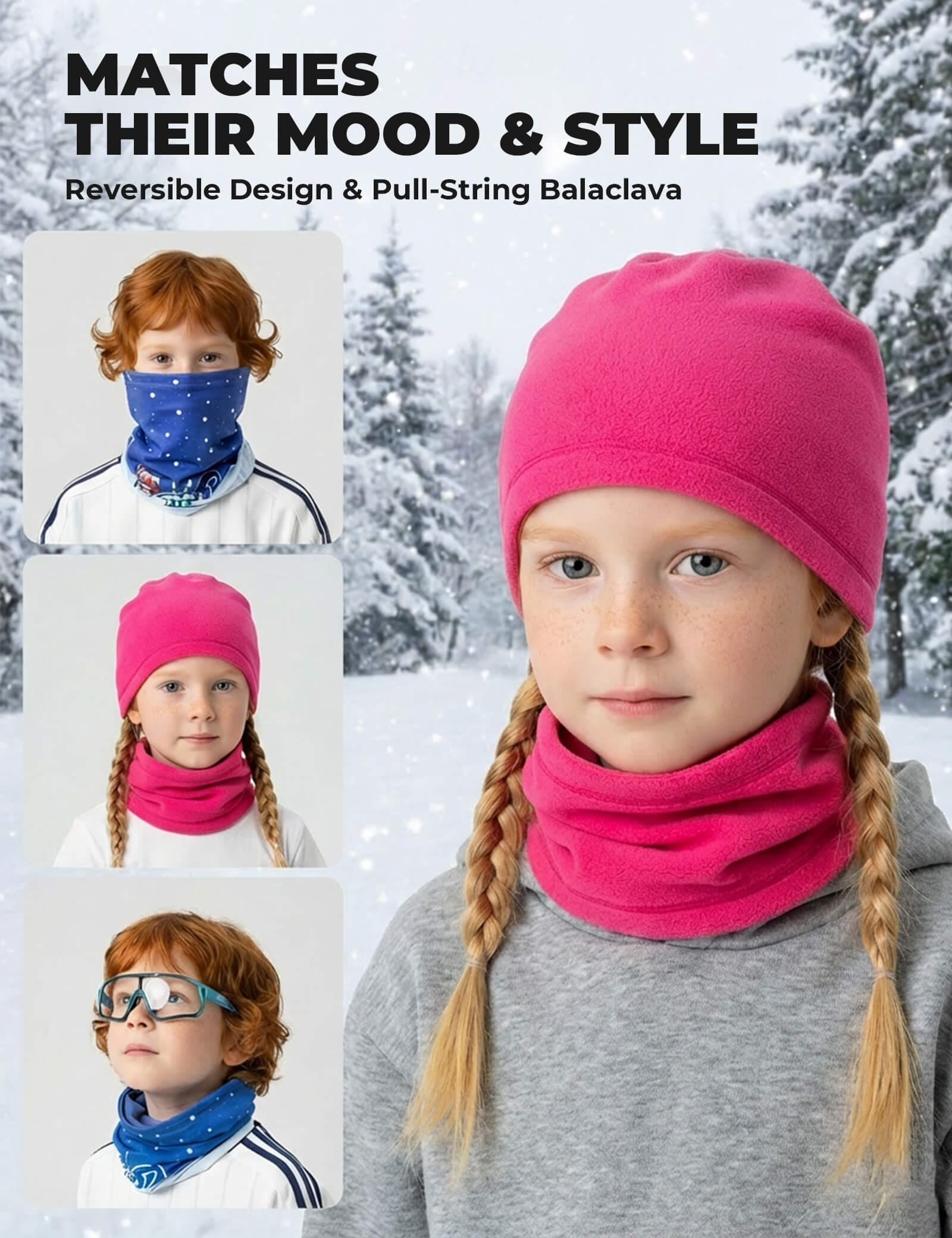 Kids Fleece Warm Face Cover & Neck Gaiter - OVERLANDERS Outfitter