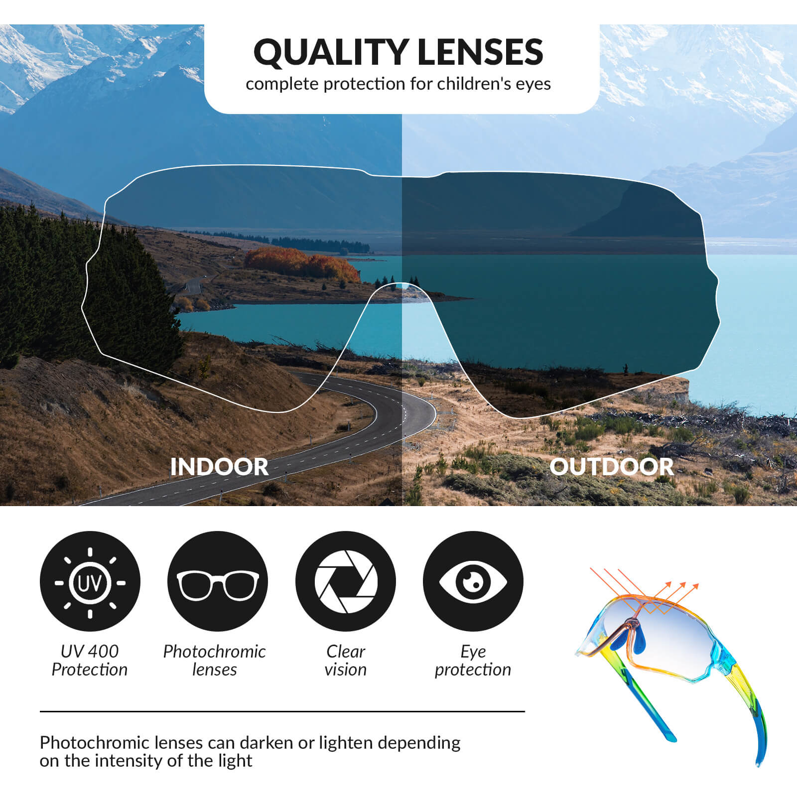 SP314 Kids Photochromic Sunglasses - OVERLANDERS Outfitter