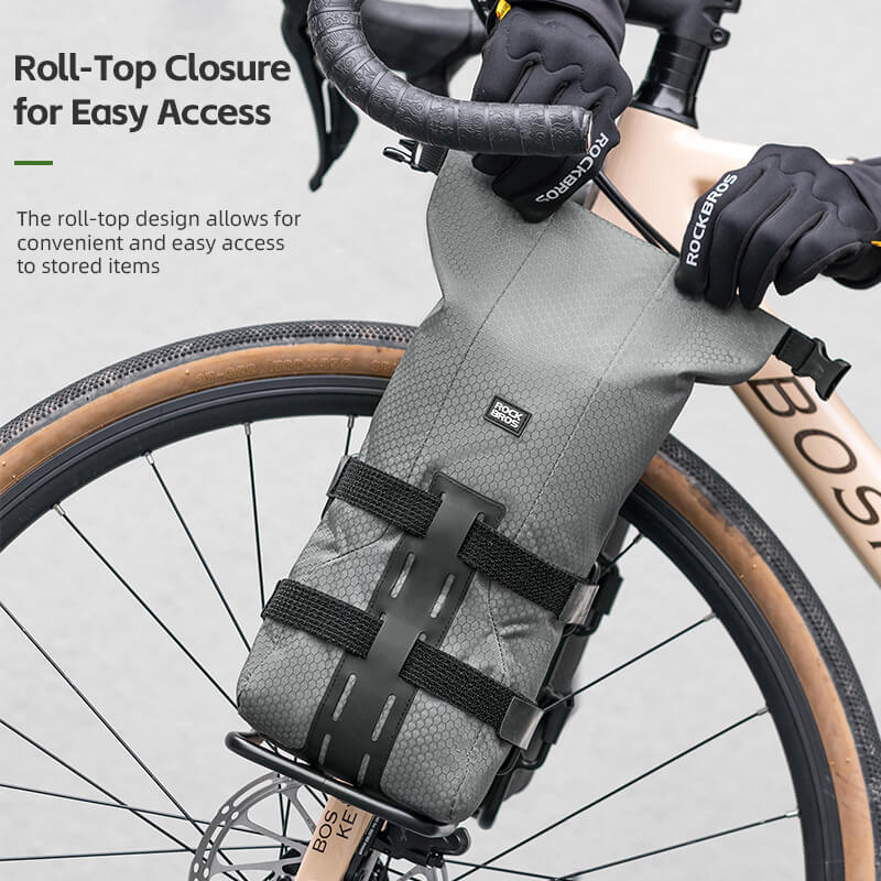 ROCKBROS Water-Resistant Front Fork Rack Bag for Bikepacking - OVERLANDERS Outfitter