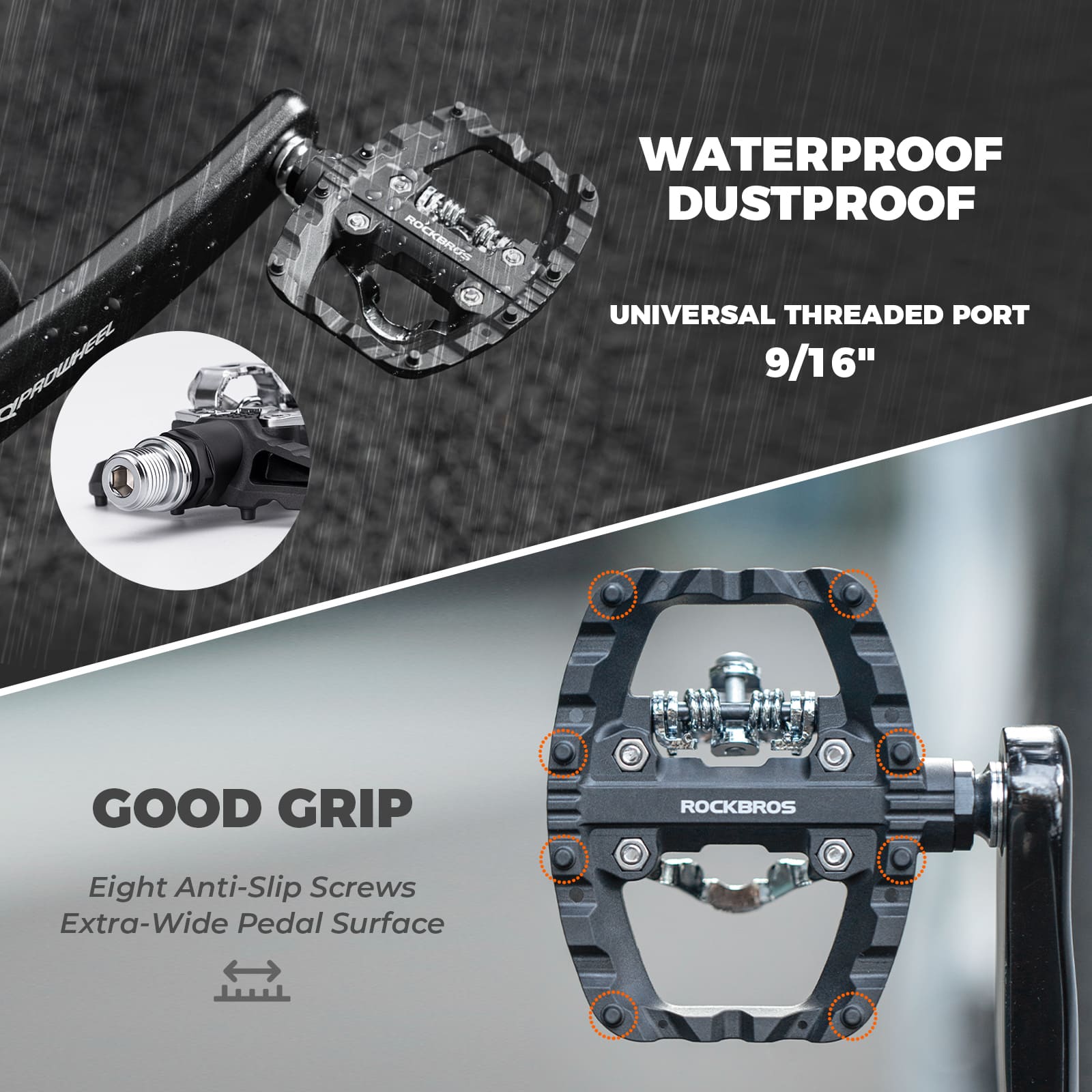 Lightweight Nylon Half-Clip Flat Bike Pedals - OVERLANDERS Outfitter