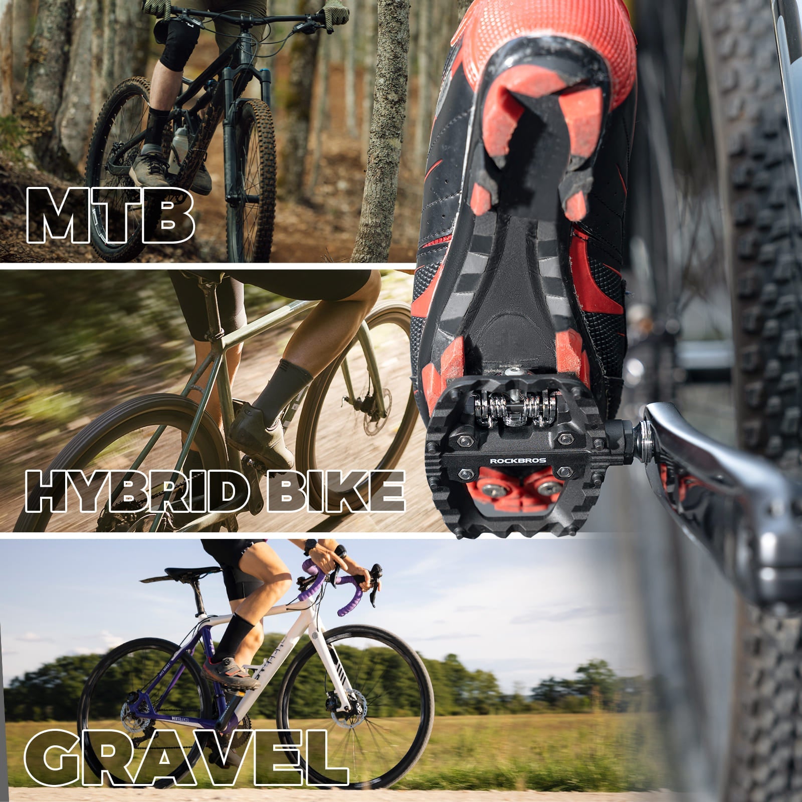 Lightweight Nylon Half-Clip Flat Bike Pedals - OVERLANDERS Outfitter