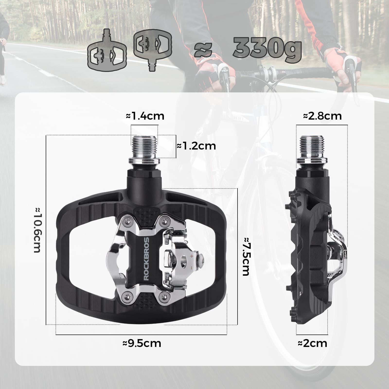 Lightweight Nylon Half-Clip Flat Bike Pedals - OVERLANDERS Outfitter