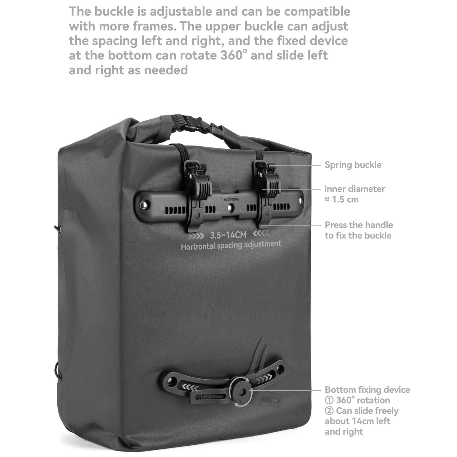 Lightweight Waterproof Bike Rear Rack Bag-23L - OVERLANDERS Outfitter