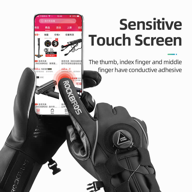 Long Finger Gloves with Fleece Lining & Lock Clip - OVERLANDERS Outfitter