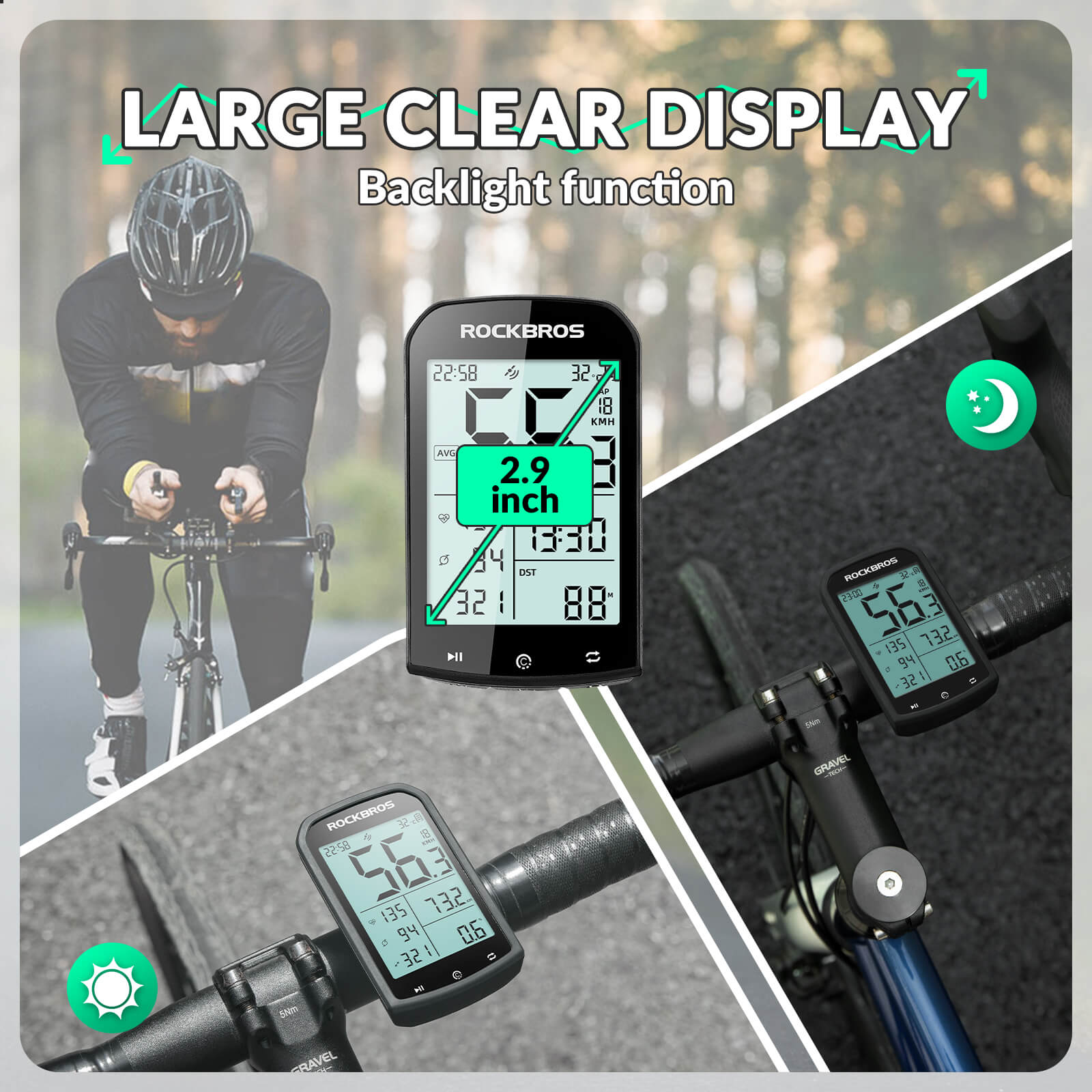 ROCKBROS M1 Smart Bike GPS Computer - OVERLANDERS Outfitter