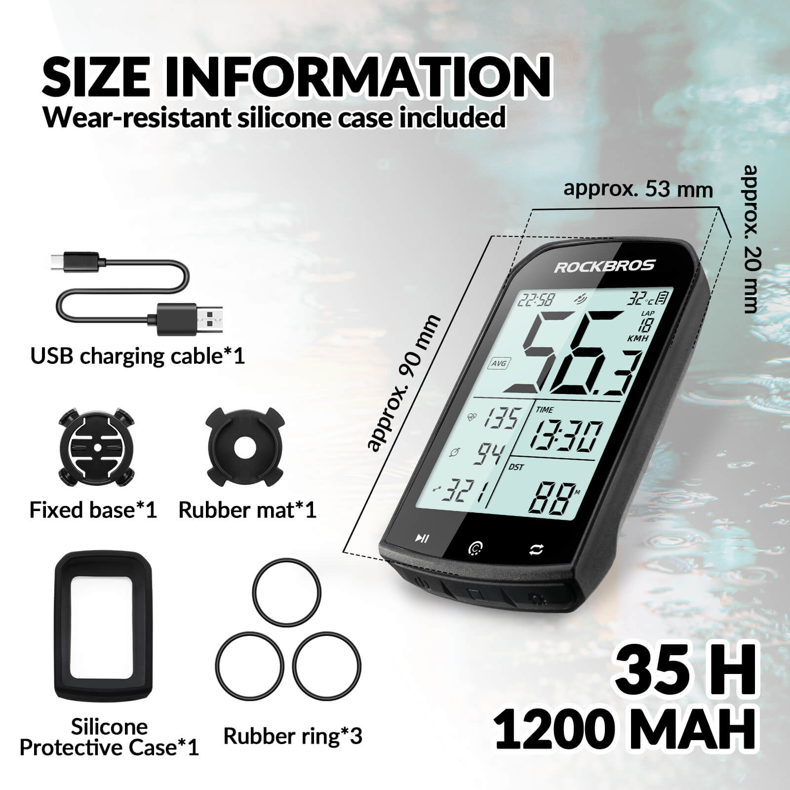 ROCKBROS M1 Smart Bike GPS Computer - OVERLANDERS Outfitter