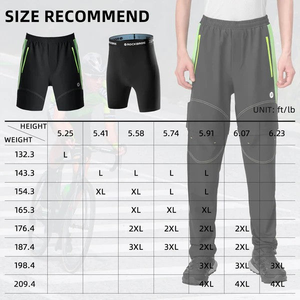 Men's 3-in-1 Convertible Cycling Pants With Padded - OVERLANDERS Outfitter