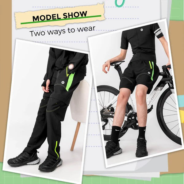 Men's 3-in-1 Convertible Cycling Pants With Padded - OVERLANDERS Outfitter