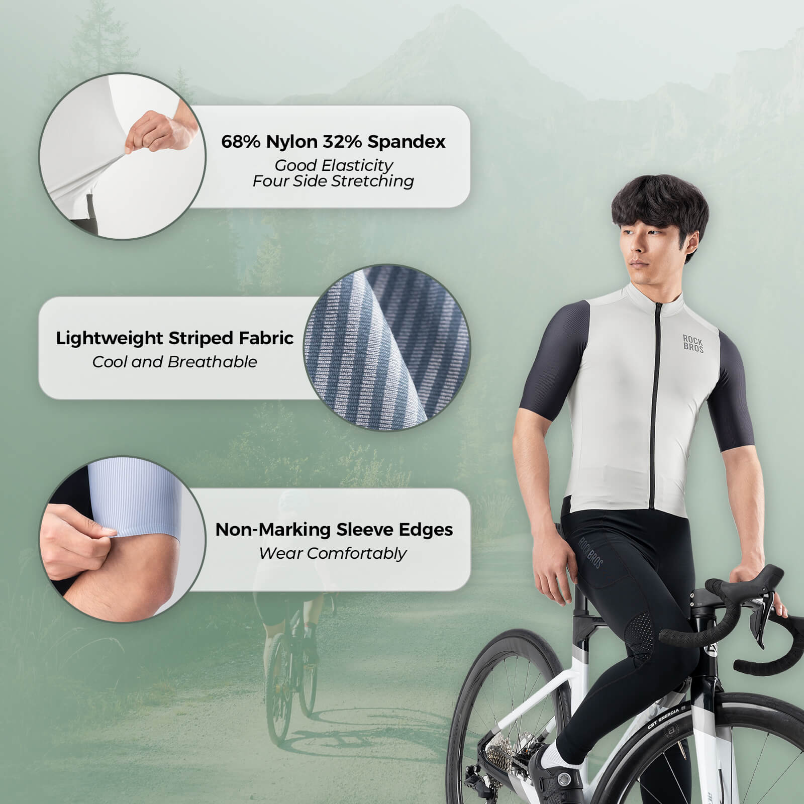 Men's Breathable Short-Sleeve Cycling Jersey - OVERLANDERS Outfitter