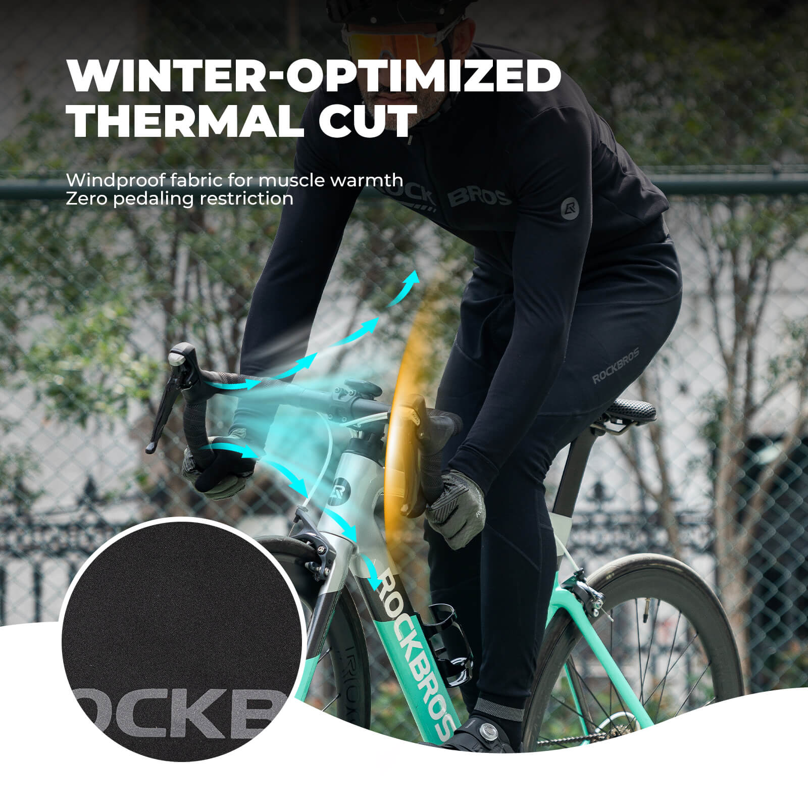 Men's Winter Cycling Tights with 4D Padded Seat - OVERLANDERS Outfitter