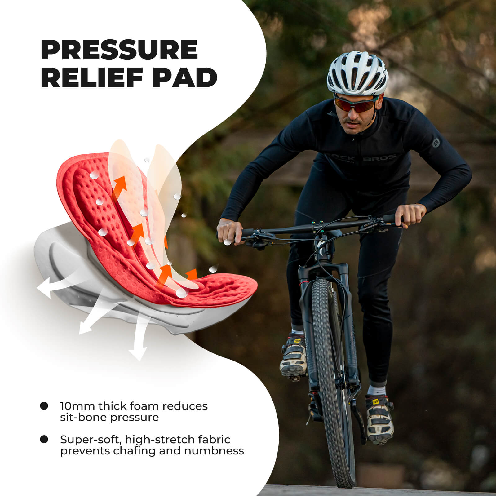 Men's Winter Cycling Tights with 4D Padded Seat - OVERLANDERS Outfitter