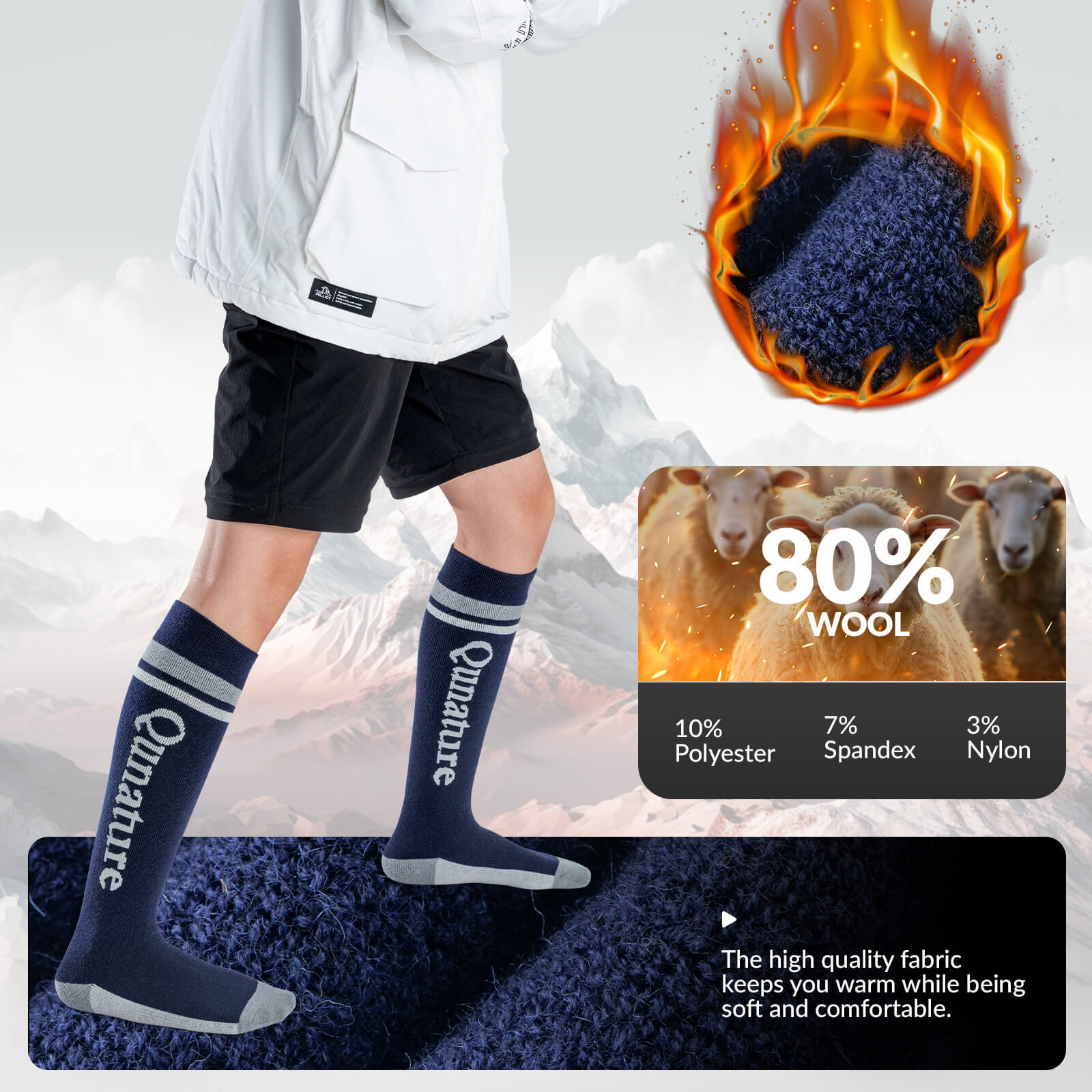 Merino Wool Ski Socks - OVERLANDERS Outfitter
