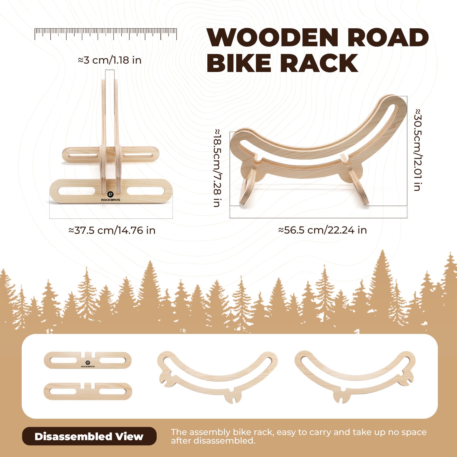 Minimalist Wooden Bike Stand - OVERLANDERS Outfitter
