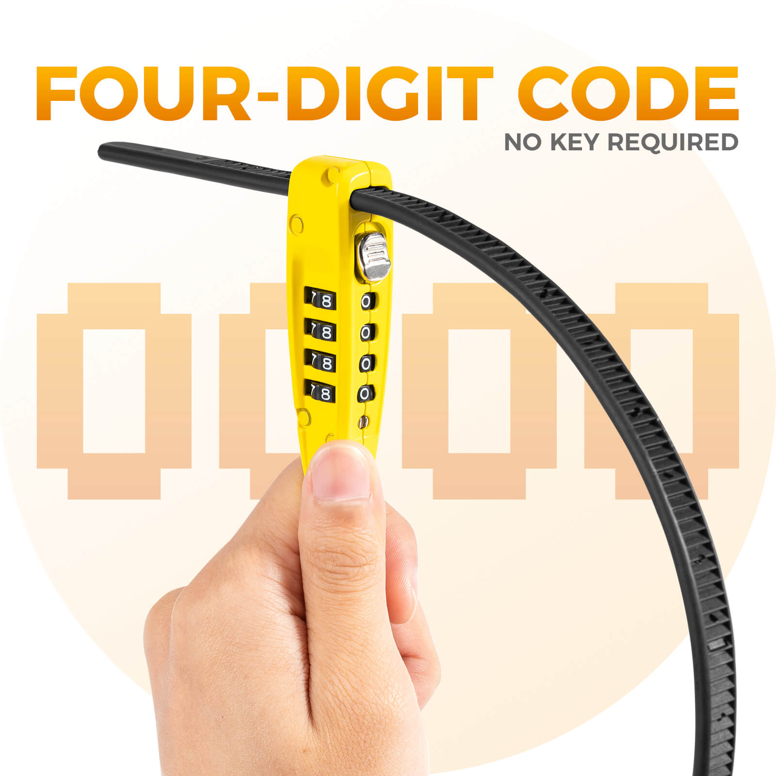 Portable Combination Cable Lock - 52cm - OVERLANDERS Outfitter