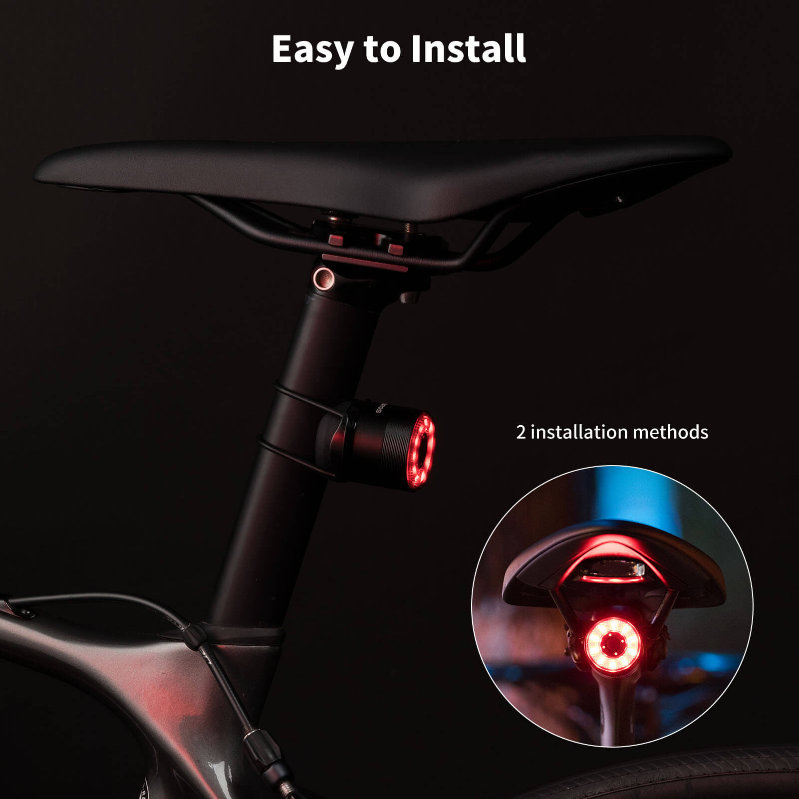 ROCKBROS Q3 Bike Tail Light Intelligent Light Sensor - OVERLANDERS Outfitter