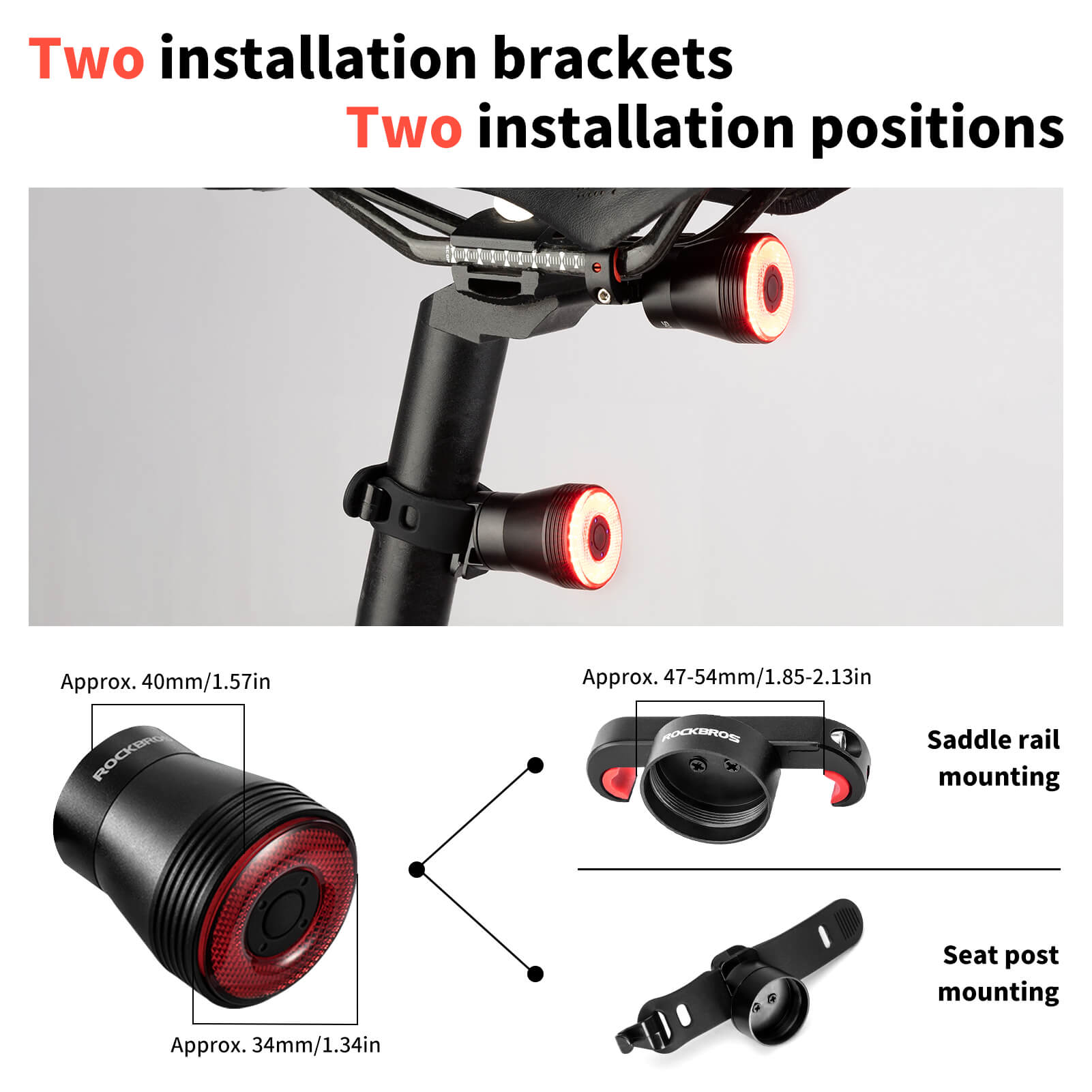 Q5 Smart Bike Tail Light with Brake Sensor - OVERLANDERS Outfitter
