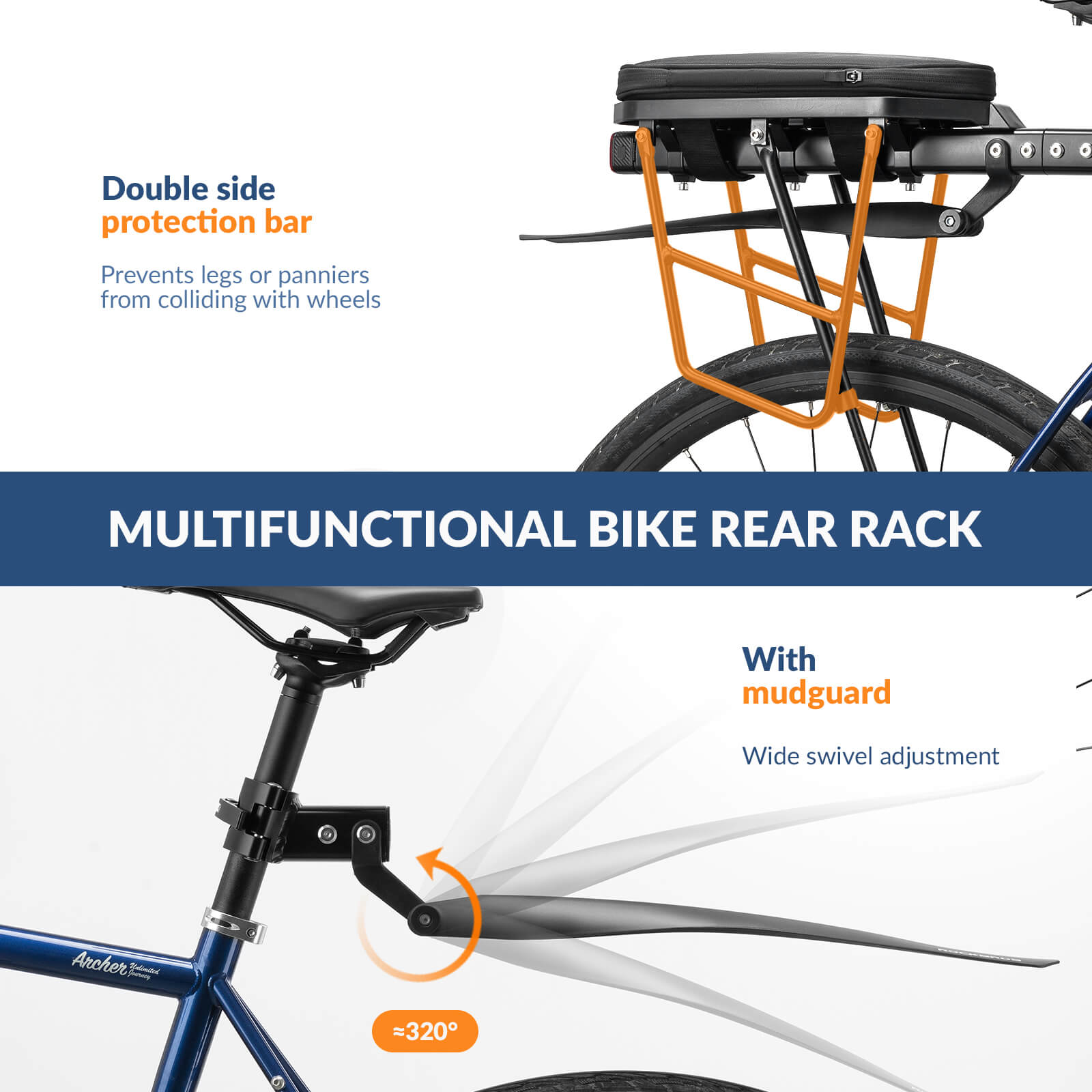 Quick Release Bike Rear Rack - OVERLANDERS Outfitter
