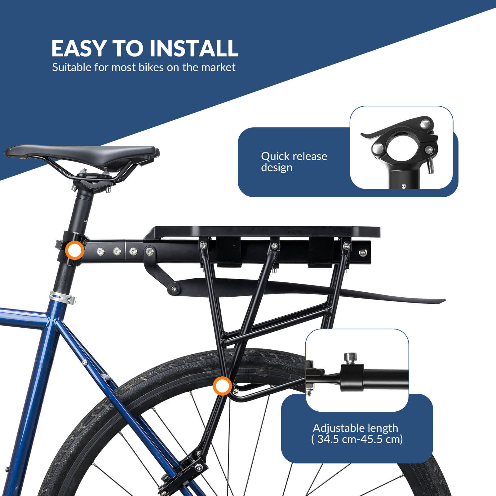 Quick Release Bike Rear Rack - OVERLANDERS Outfitter