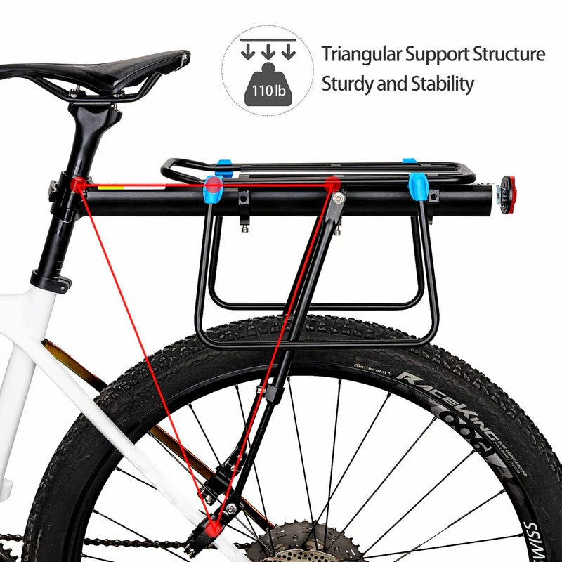 Quick Release Rear Bike Rack for Mountain Bikes - OVERLANDERS Outfitter