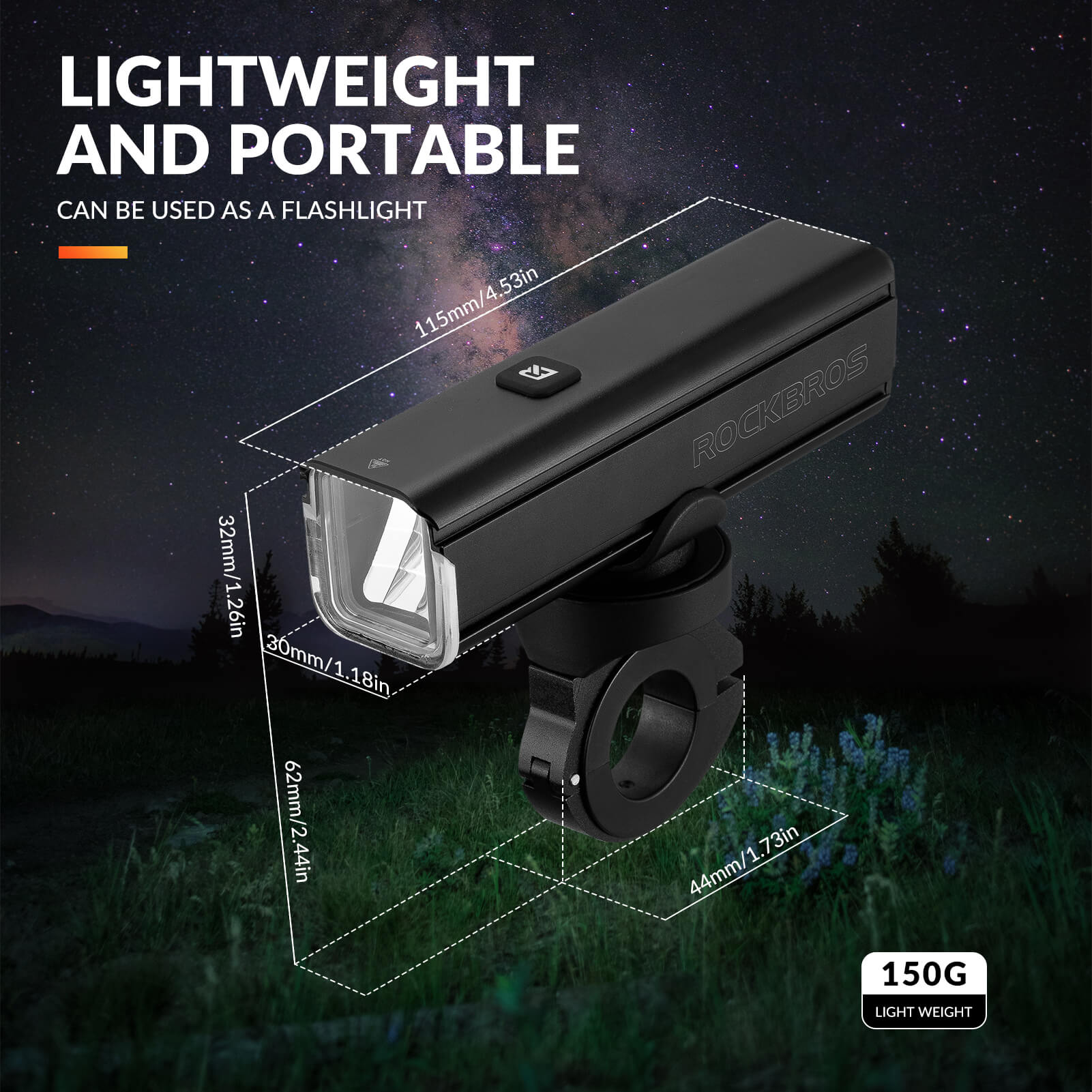 RHL1000 Bike Front Light Waterproof Bike Light - OVERLANDERS Outfitter