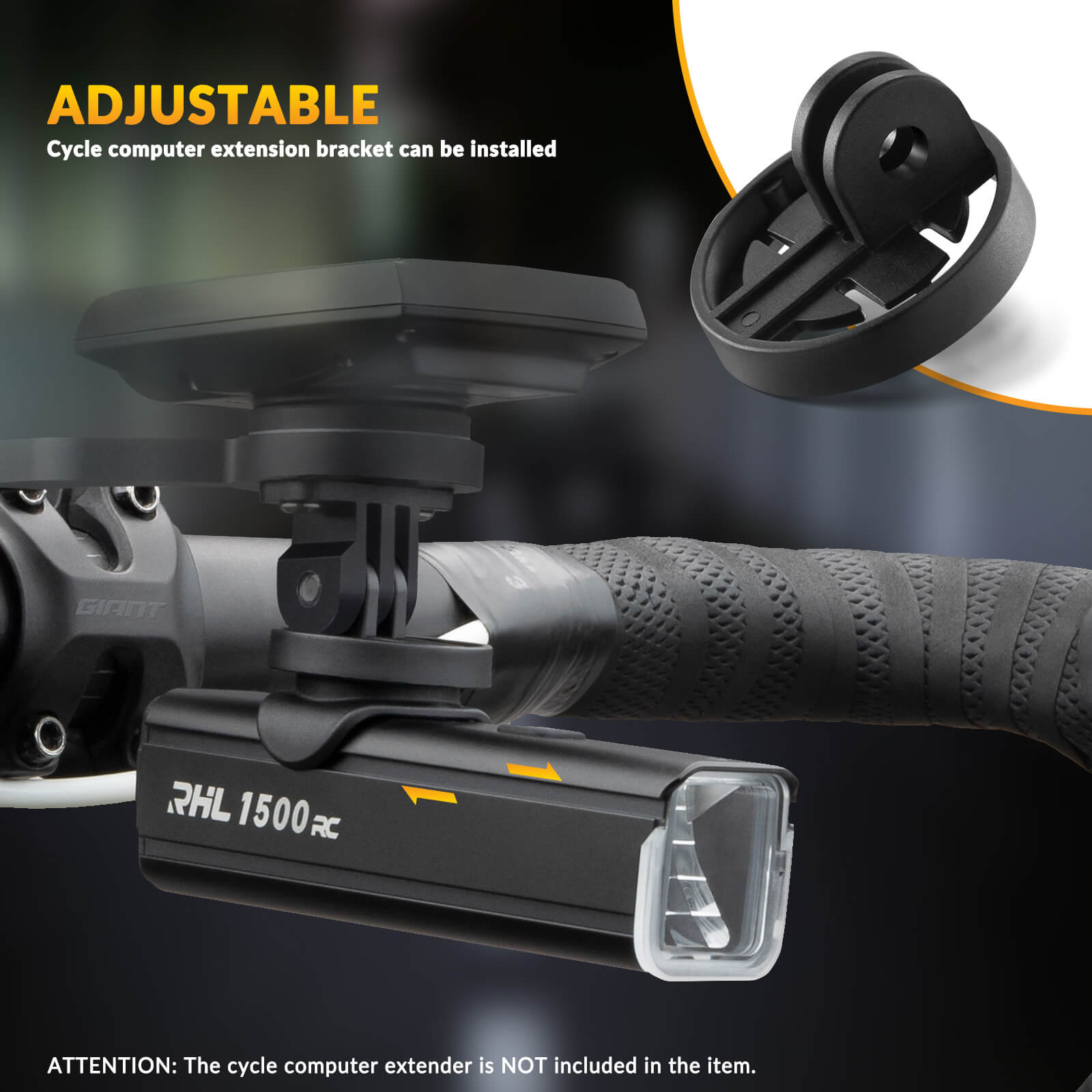 RHL1500 Bike Front Light with Intelligent Temperature Control - OVERLANDERS Outfitter