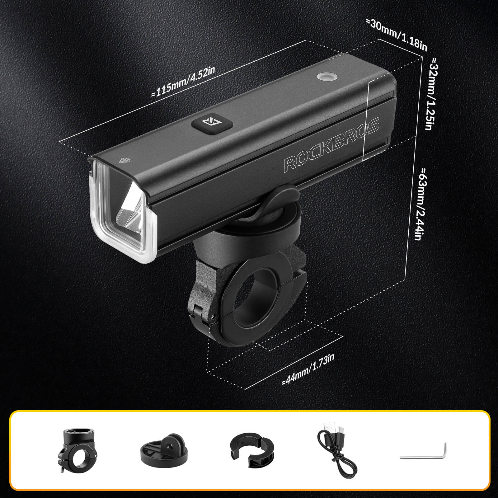 RHL1500 Bike Front Light with Intelligent Temperature Control - OVERLANDERS Outfitter