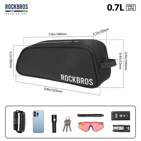 ROAD TO SKY Bicycle Top Tube Bag Frame Bag 0.7L - OVERLANDERS Outfitter