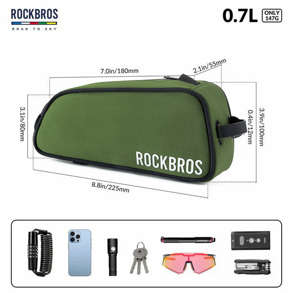 ROAD TO SKY Bicycle Top Tube Bag Frame Bag 0.7L - OVERLANDERS Outfitter