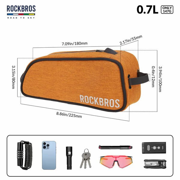 ROAD TO SKY Bicycle Top Tube Bag Frame Bag 0.7L - OVERLANDERS Outfitter