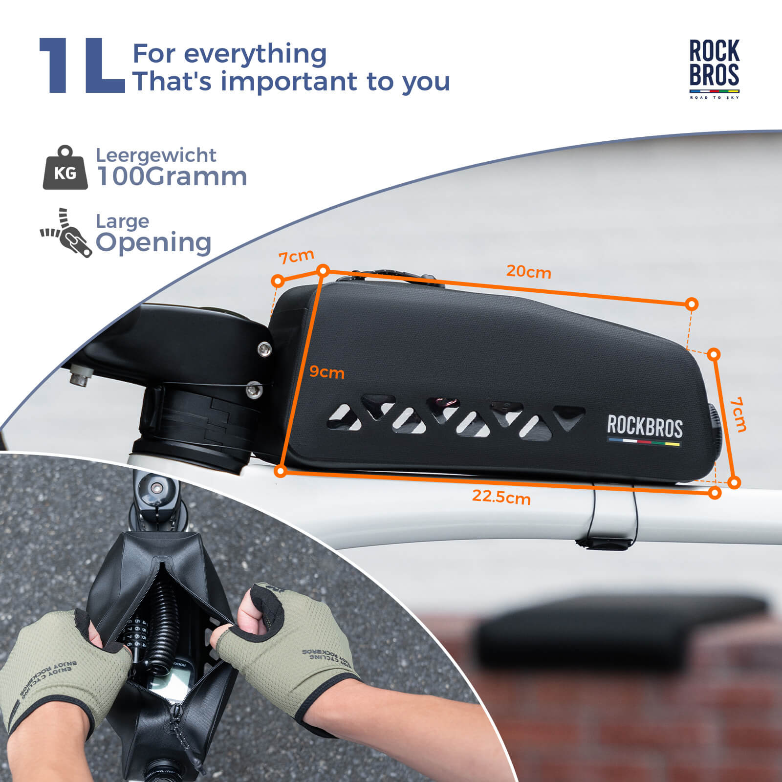 Road To Sky Bike Frame Bag 100% Waterproof - OVERLANDERS Outfitter