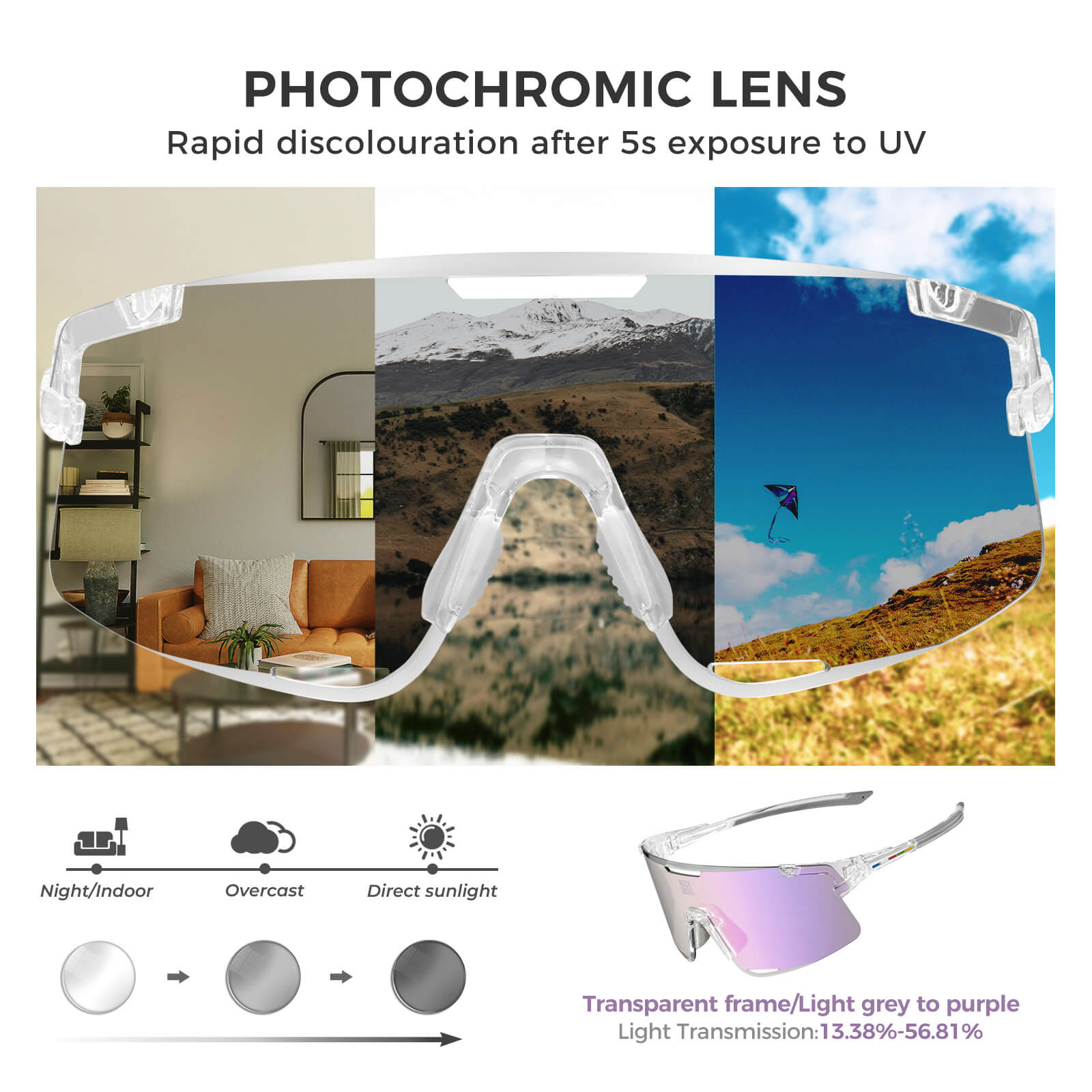 ROAD TO SKY BOUNDLESS Photochromic Cycling Glasses 3 Lens Set - OVERLANDERS Outfitter