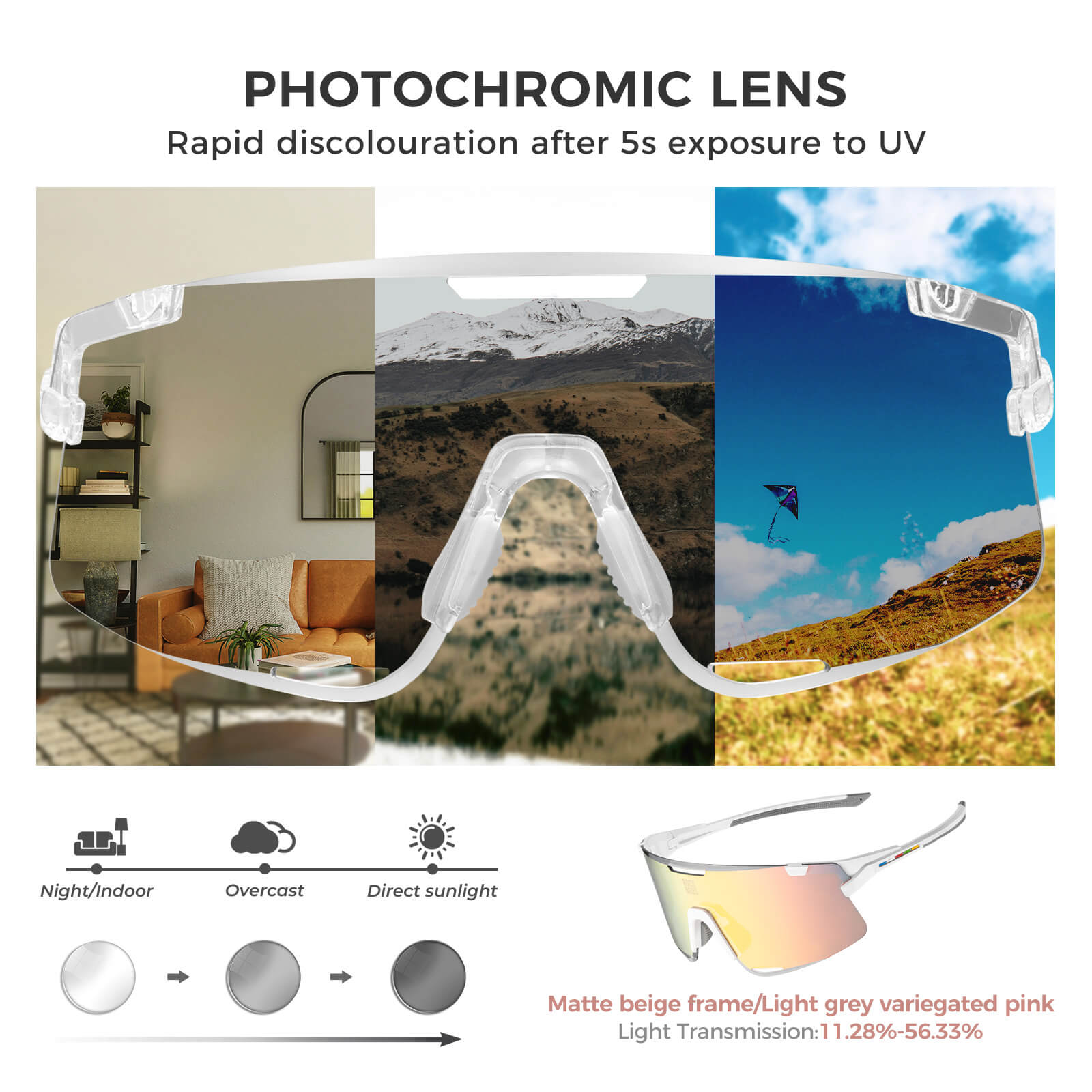 ROAD TO SKY BOUNDLESS Photochromic Cycling Glasses 3 Lens Set - OVERLANDERS Outfitter