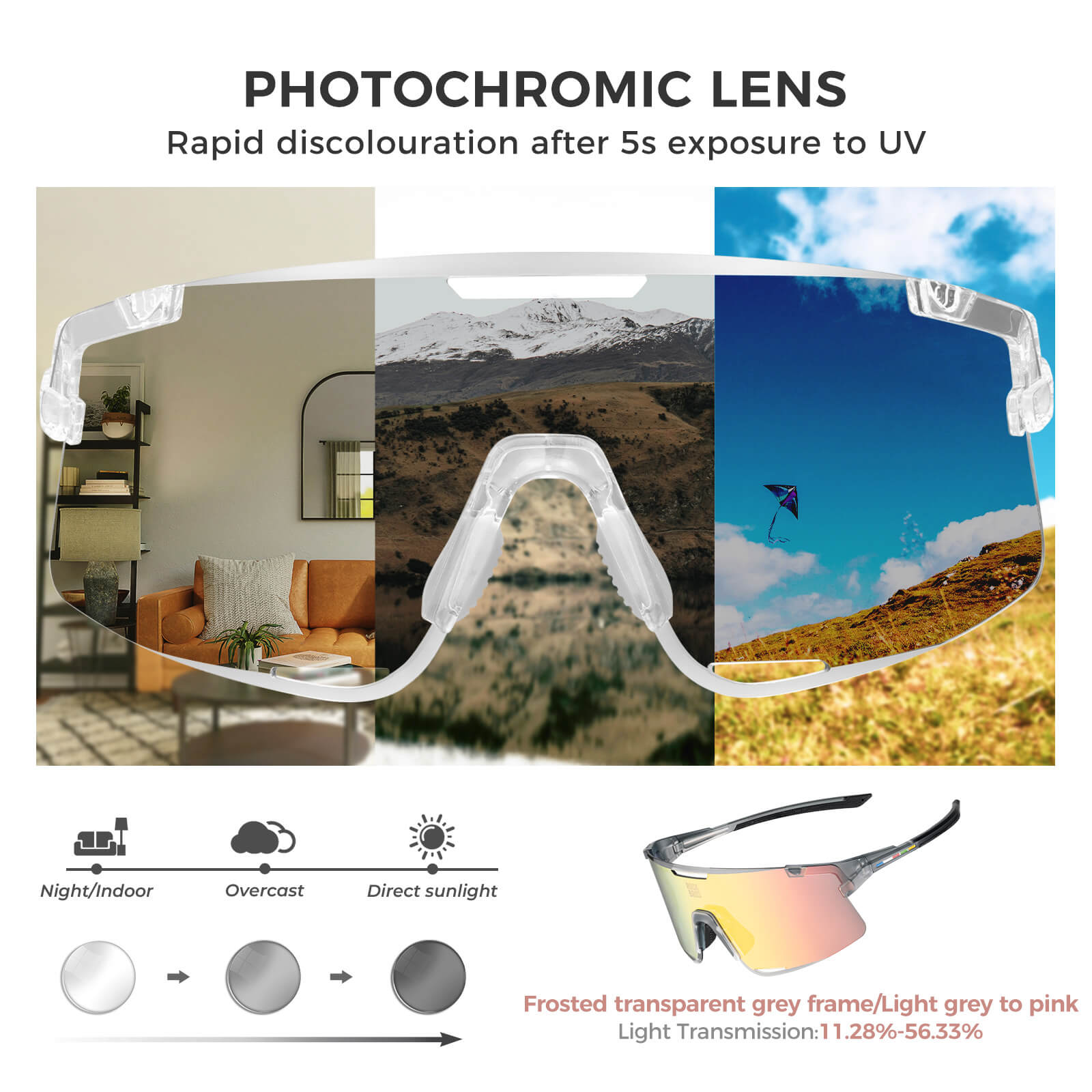 ROAD TO SKY BOUNDLESS Photochromic Cycling Glasses 3 Lens Set - OVERLANDERS Outfitter