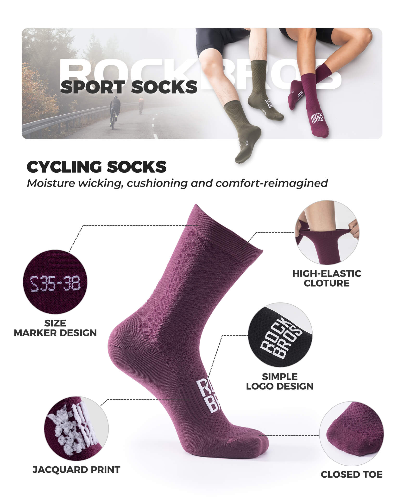 ROAD-TO-SKY Breathable Cycling Socks - OVERLANDERS Outfitter