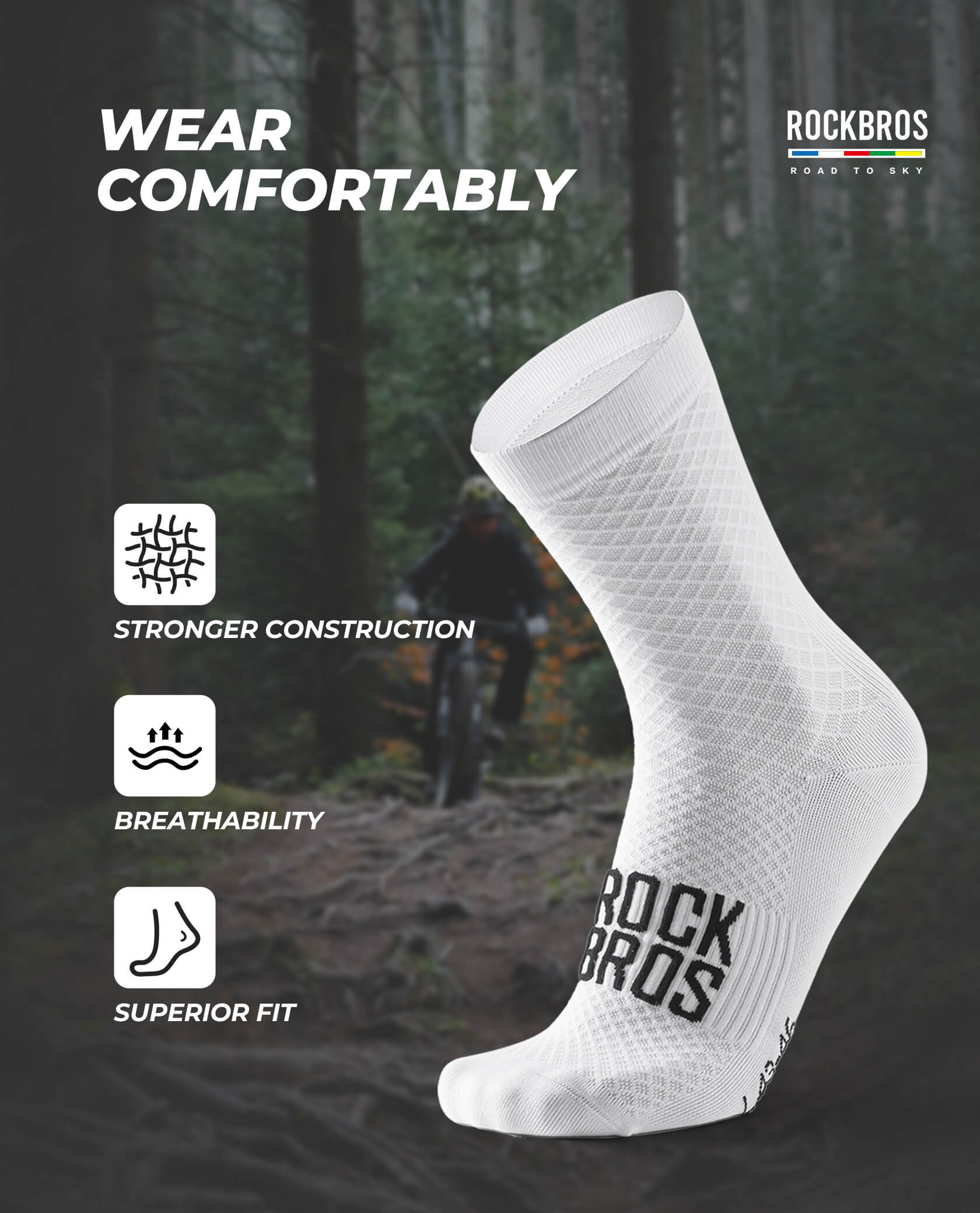 ROAD-TO-SKY Breathable Cycling Socks - OVERLANDERS Outfitter