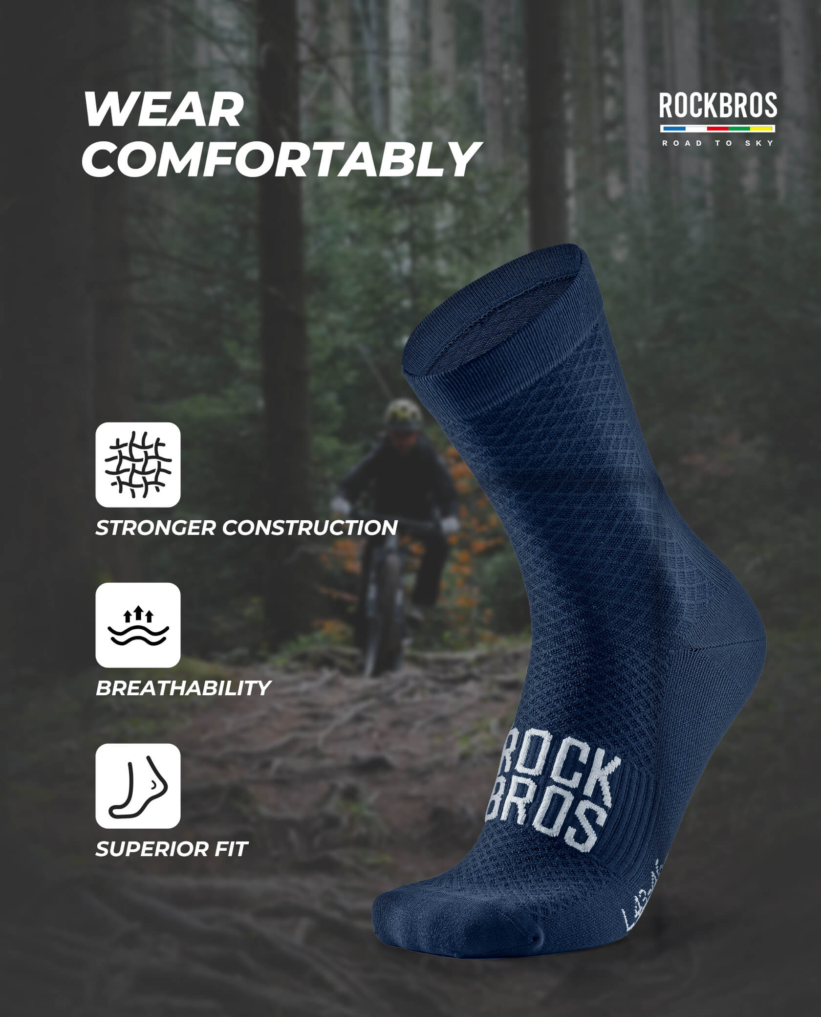 ROAD-TO-SKY Breathable Cycling Socks - OVERLANDERS Outfitter
