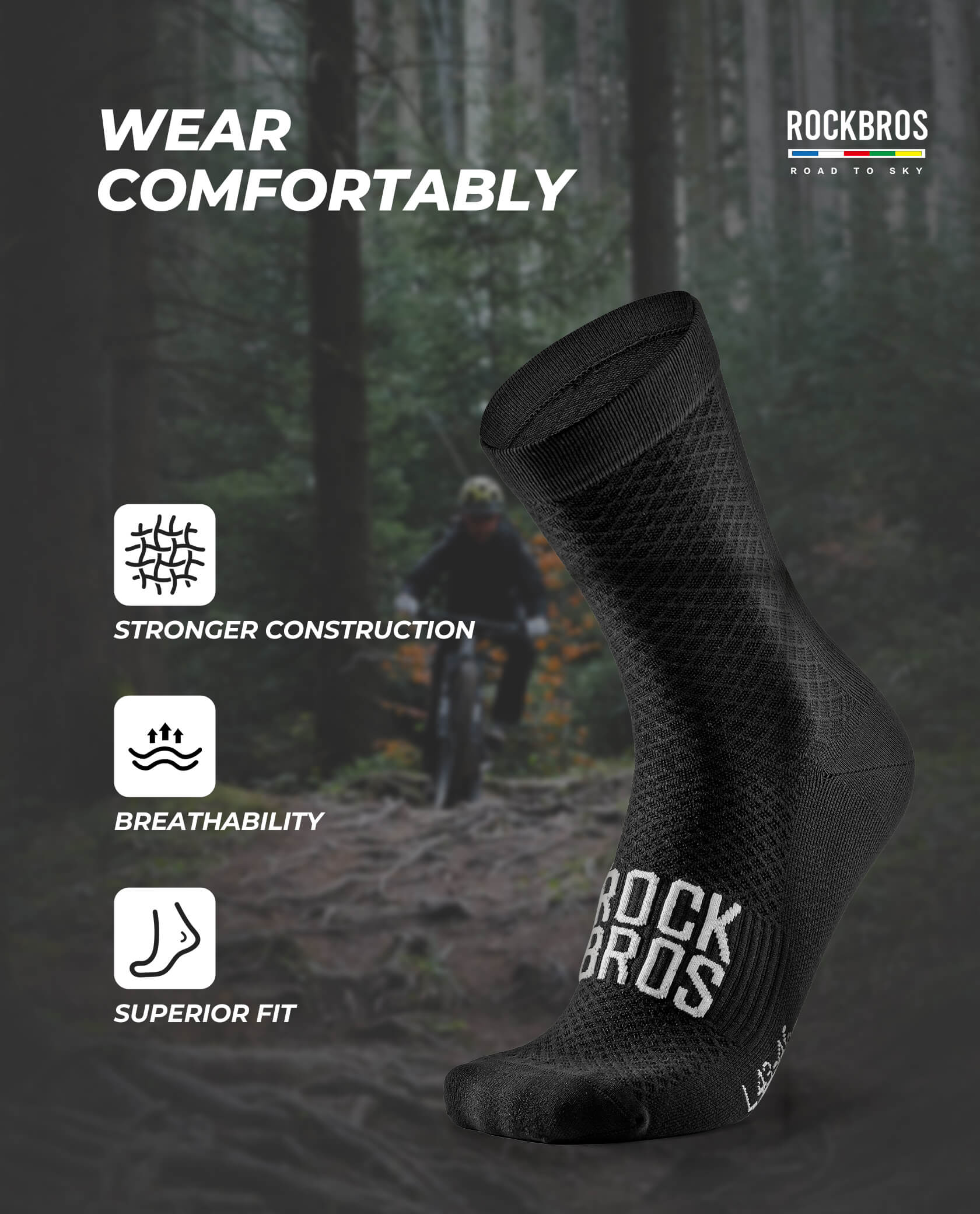 ROAD-TO-SKY Breathable Cycling Socks - OVERLANDERS Outfitter