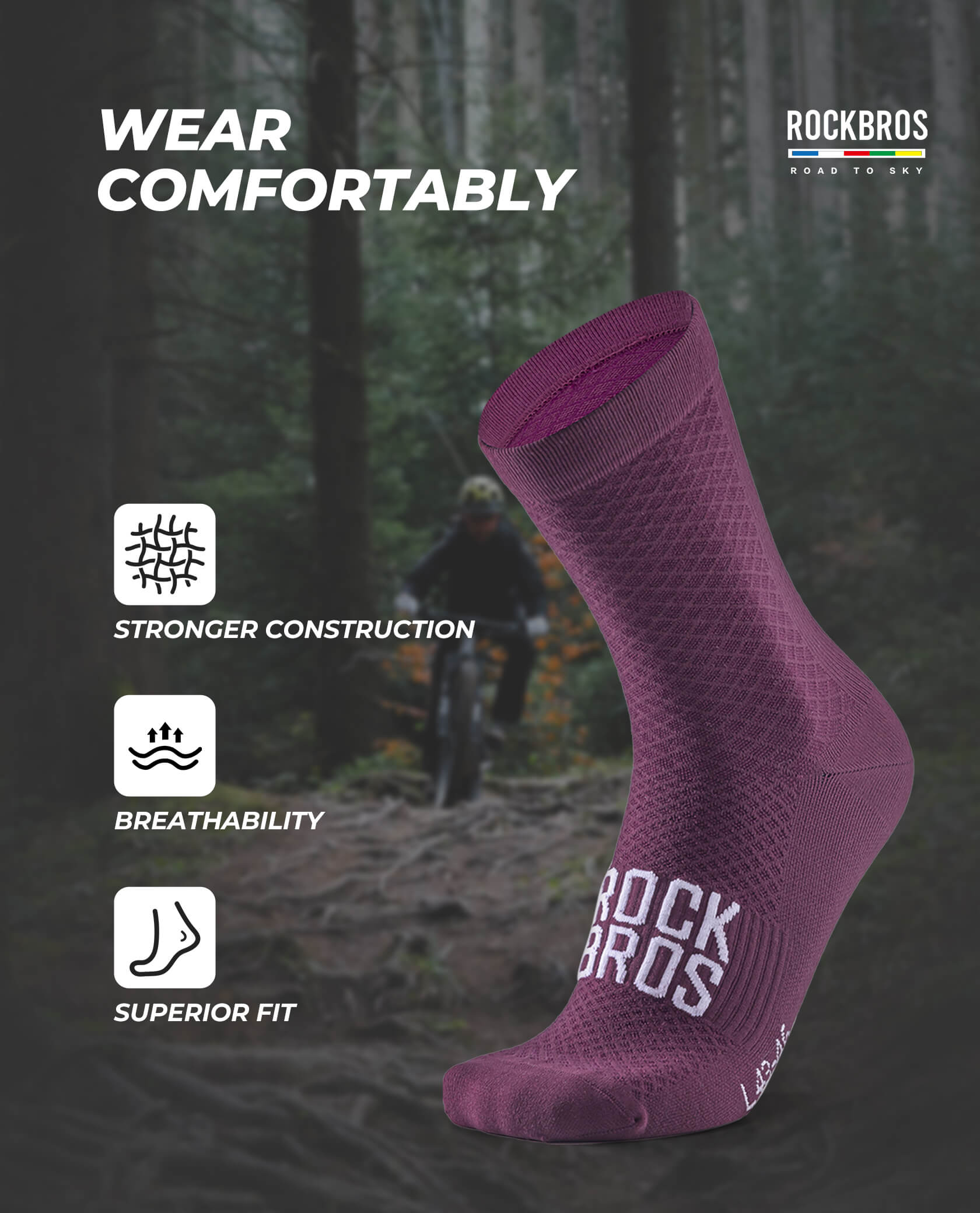 ROAD-TO-SKY Breathable Cycling Socks - OVERLANDERS Outfitter