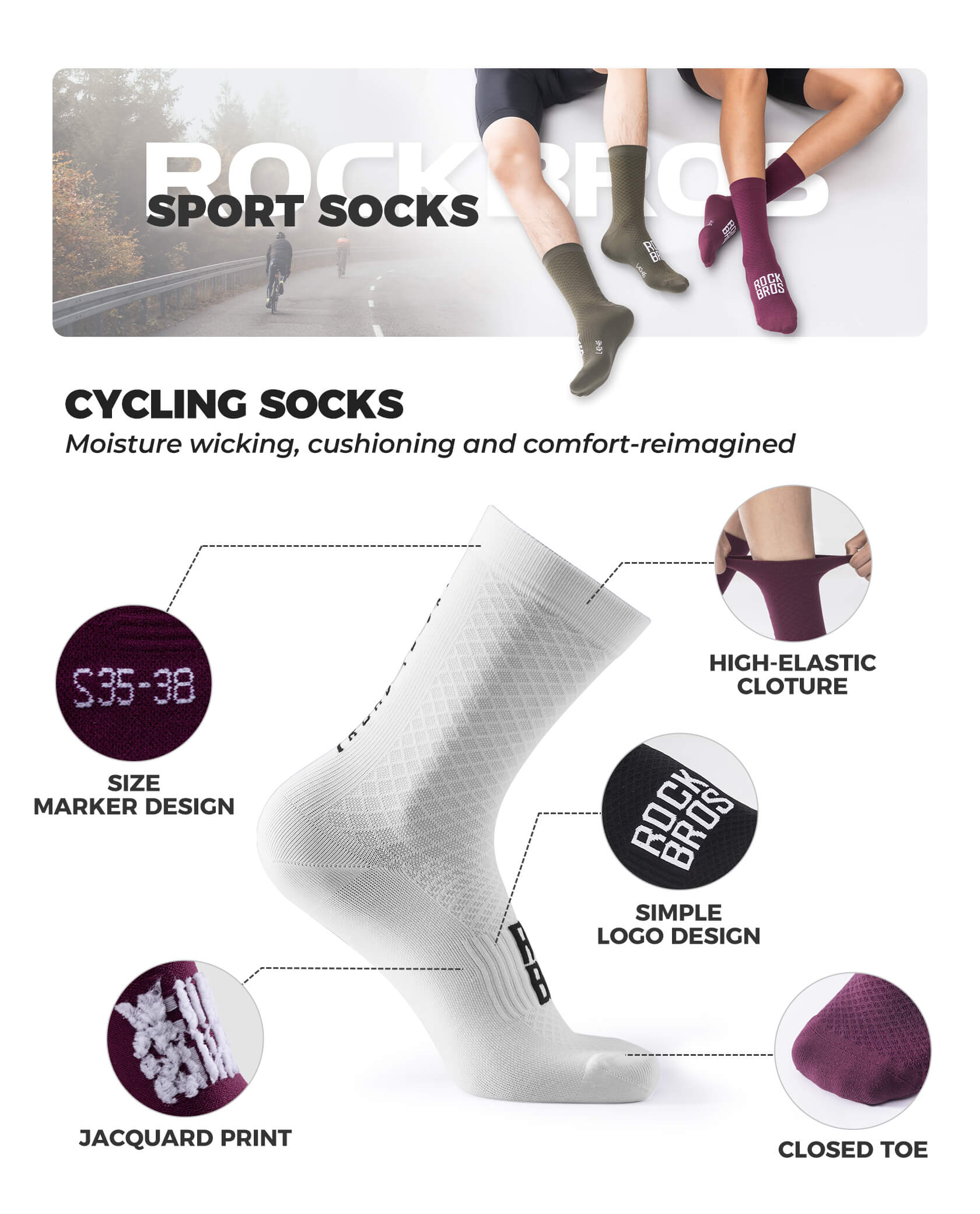 ROAD-TO-SKY Breathable Cycling Socks - OVERLANDERS Outfitter
