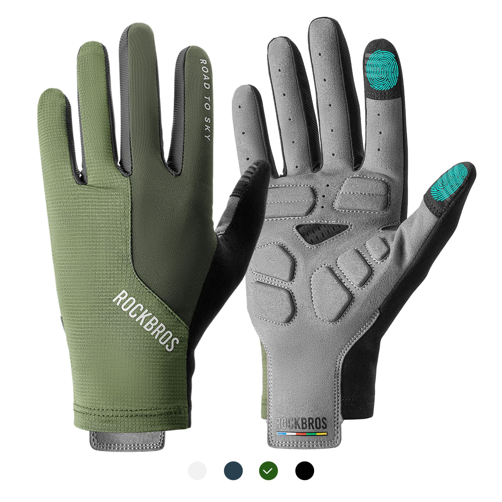 ROAD TO SKY Breathable Anti-Slip Full Finger Cycling Gloves - OVERLANDERS Outfitter