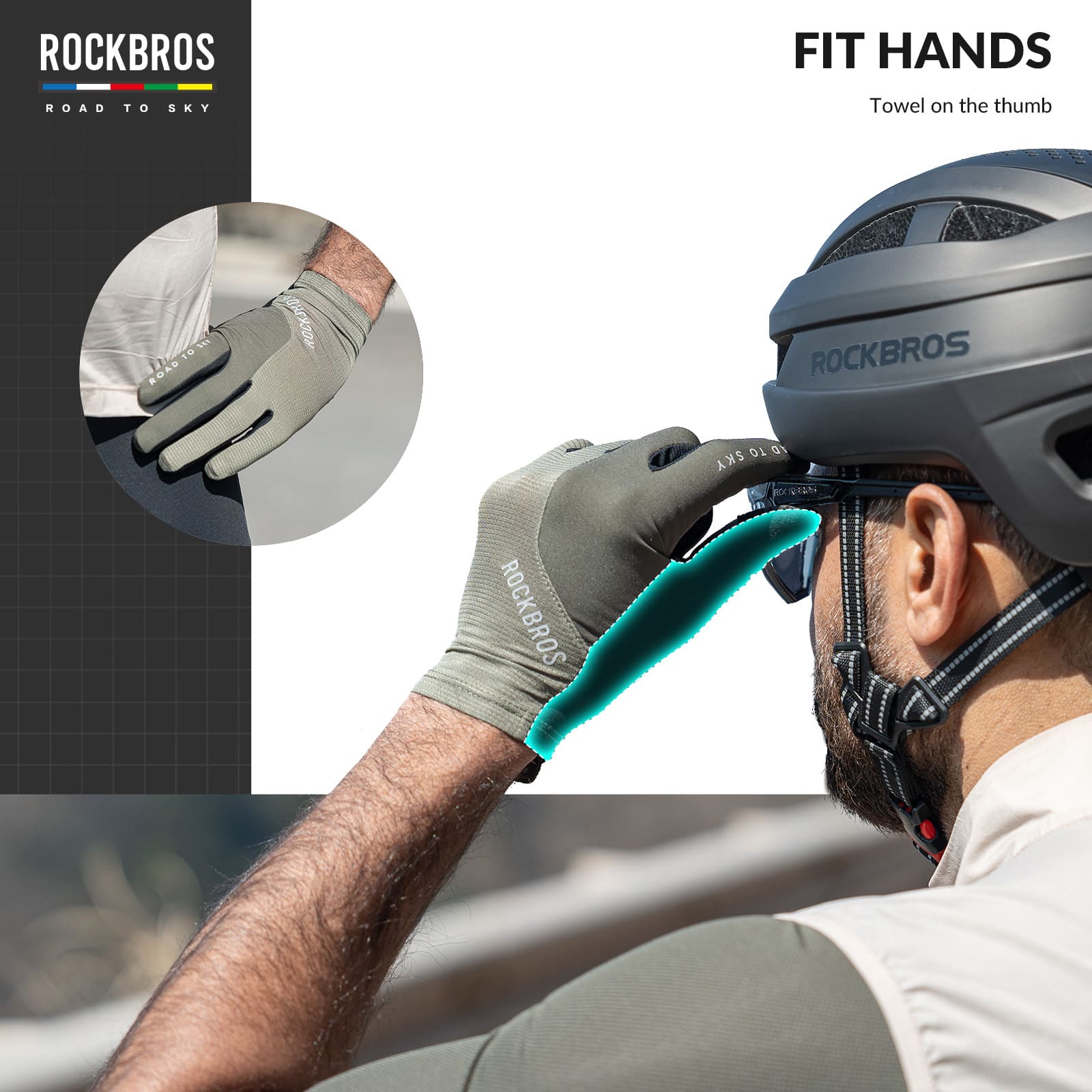 ROAD TO SKY Breathable Anti-Slip Full Finger Cycling Gloves - OVERLANDERS Outfitter