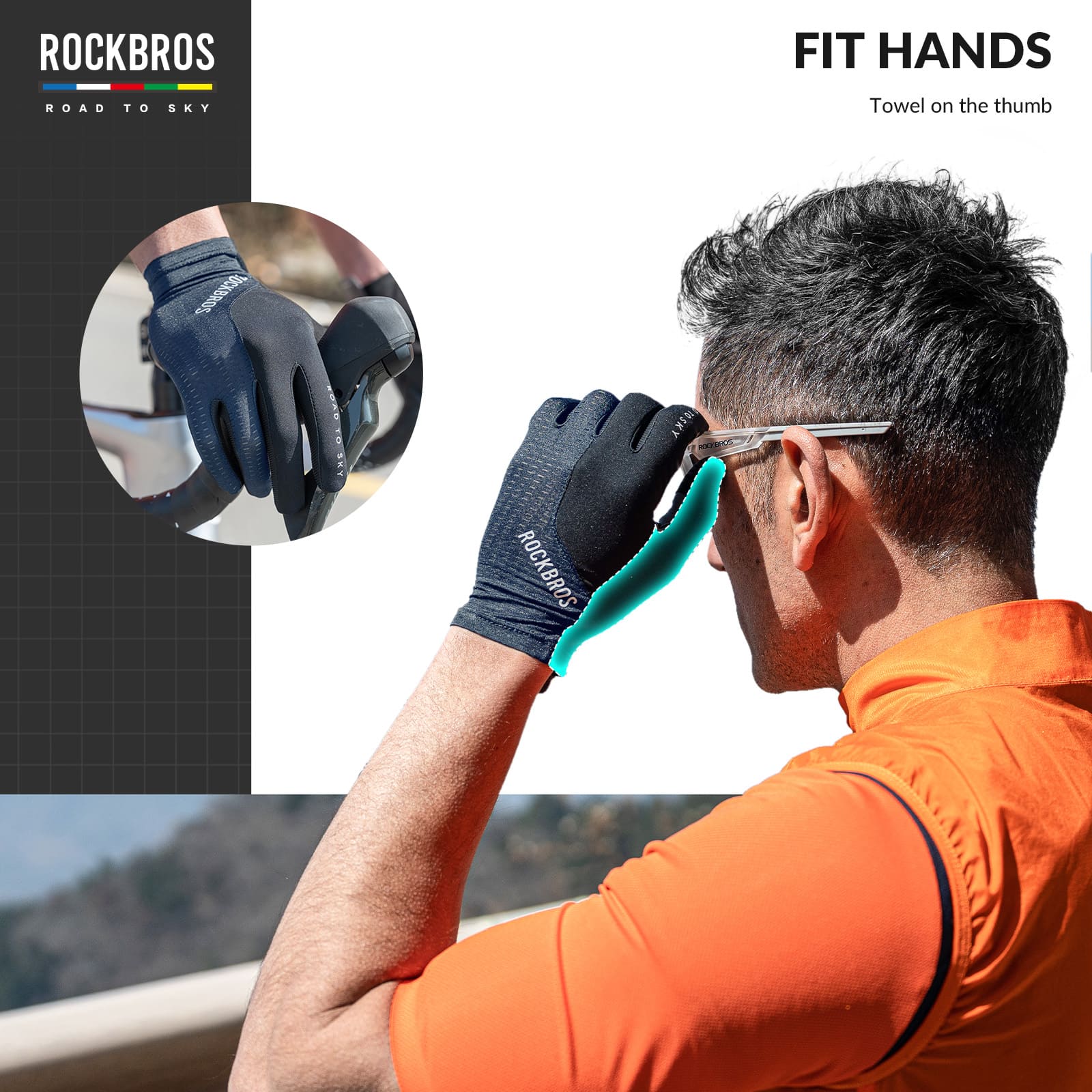 ROAD TO SKY Breathable Anti-Slip Full Finger Cycling Gloves - OVERLANDERS Outfitter