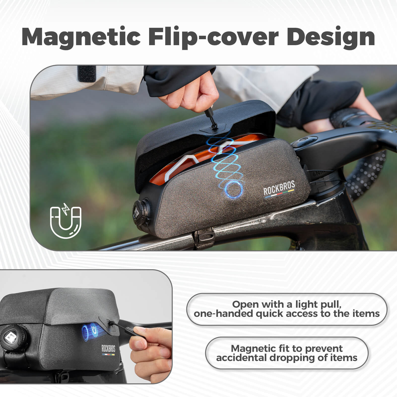 Road To Sky 100% Waterproof Magnetic Top Tube Bike Frame Bag – 0.6L/0.9L - OVERLANDERS Outfitter