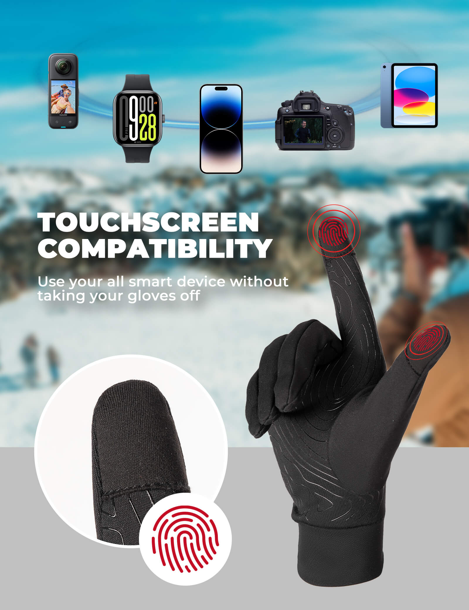 Full finger winter cycling gloves - OVERLANDERS Outfitter