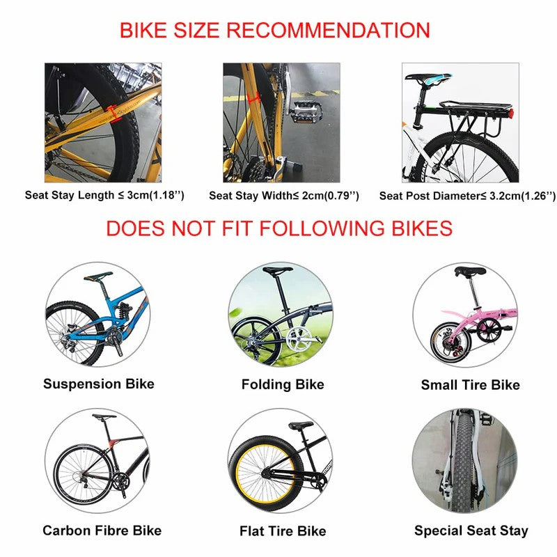 Seatpost Mounted Bike Rear Rack with Bolt-On Mount - OVERLANDERS Outfitter