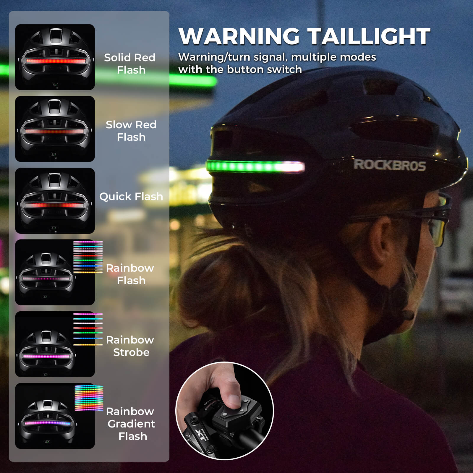 Smart Bike Helmet with Remote-Controlled Warning Lights - OVERLANDERS Outfitter