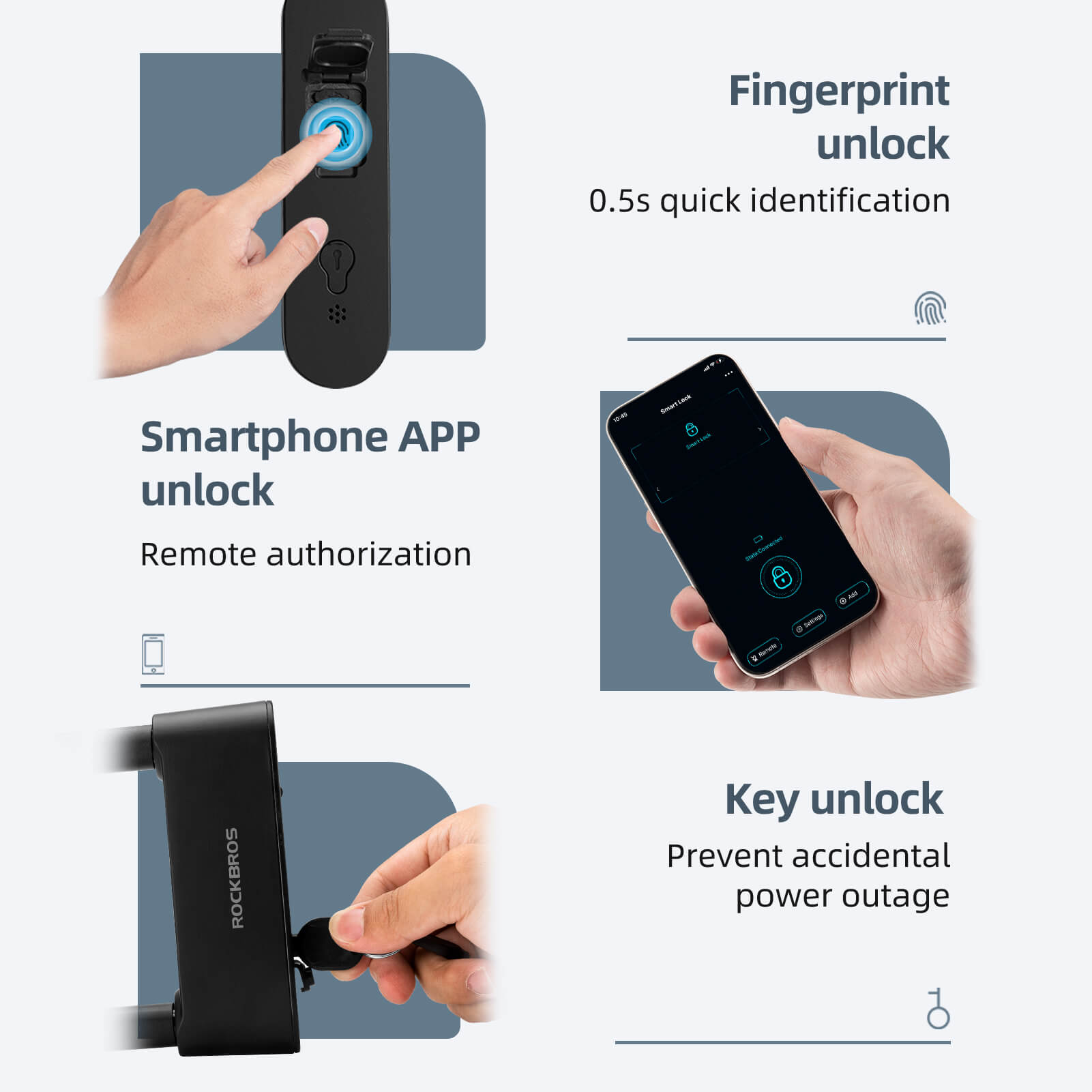 Smart Bluetooth Fingerprint U Lock - OVERLANDERS Outfitter