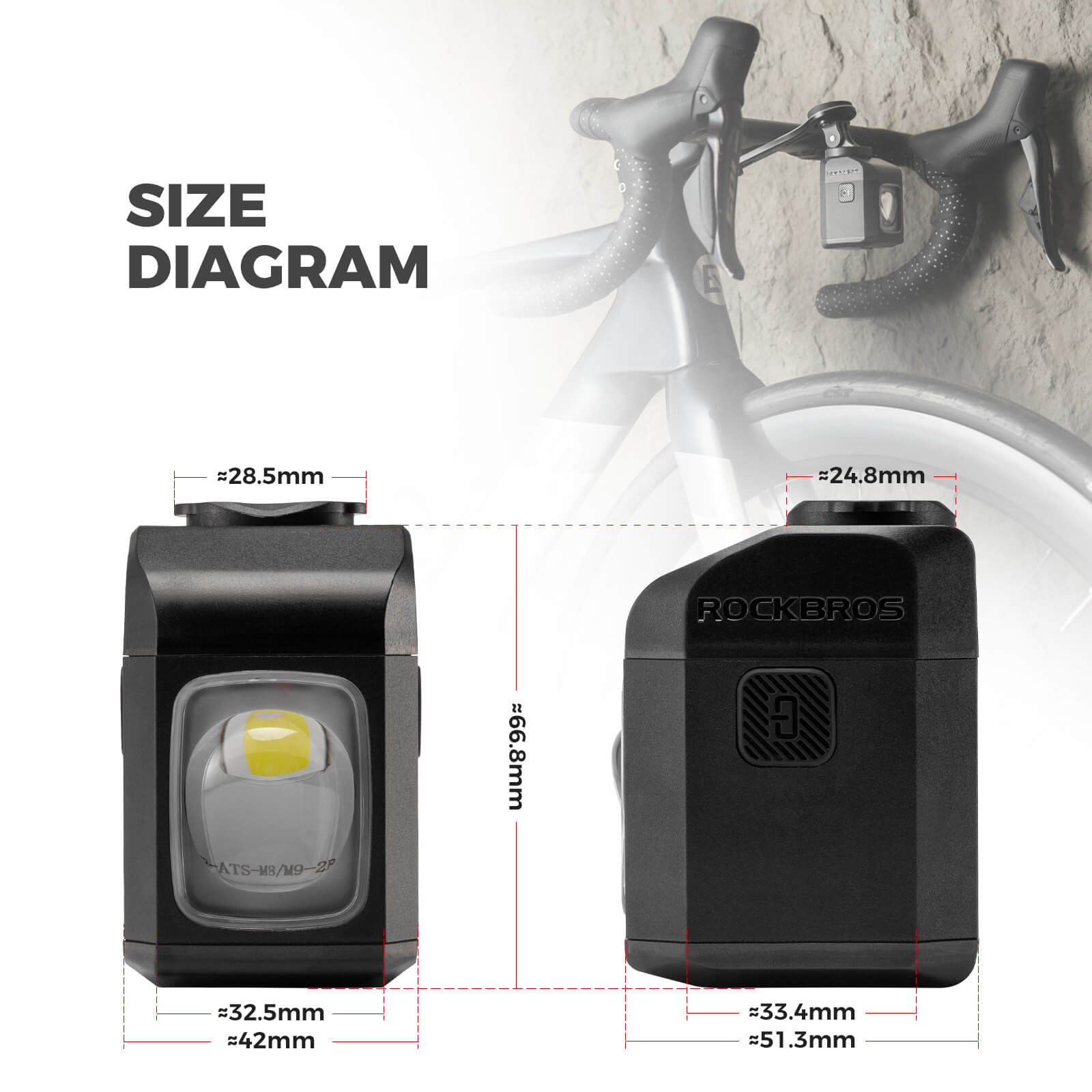 M8 Handlebar Mounted Smart Bike Front Light - OVERLANDERS Outfitter